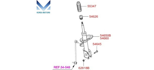 mobis front shock absorber hyundai santa fe 09-12
